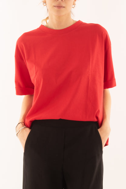 T-shirt over da Donna Susy mix - Rosso
