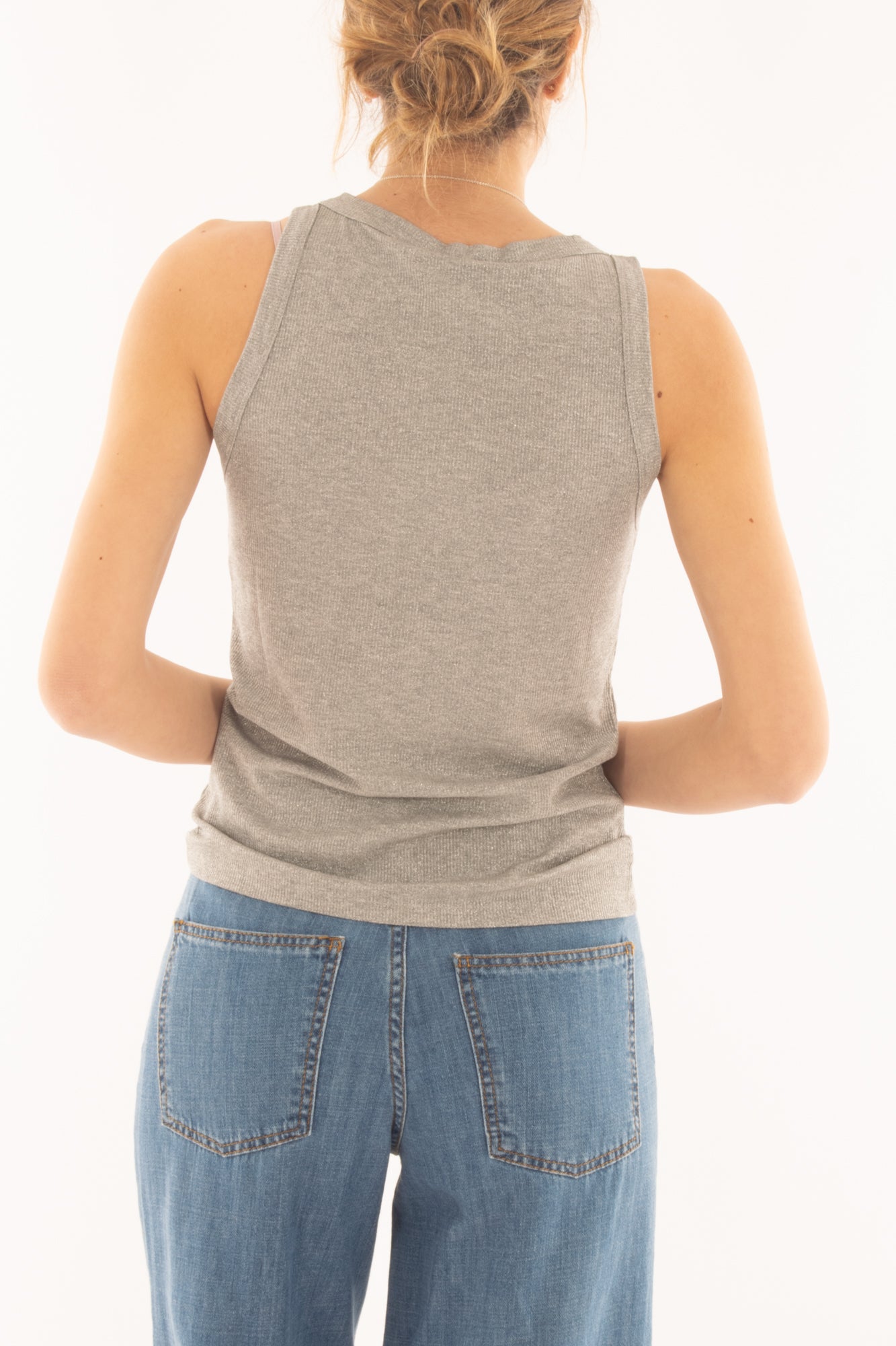 Canottiera con perle da Donna Susy mix - Argento