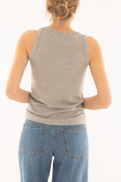 Canottiera con perle da Donna Susy mix - Argento