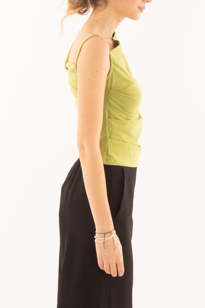 Maglia asimmetrica da Donna Susy mix - Verde