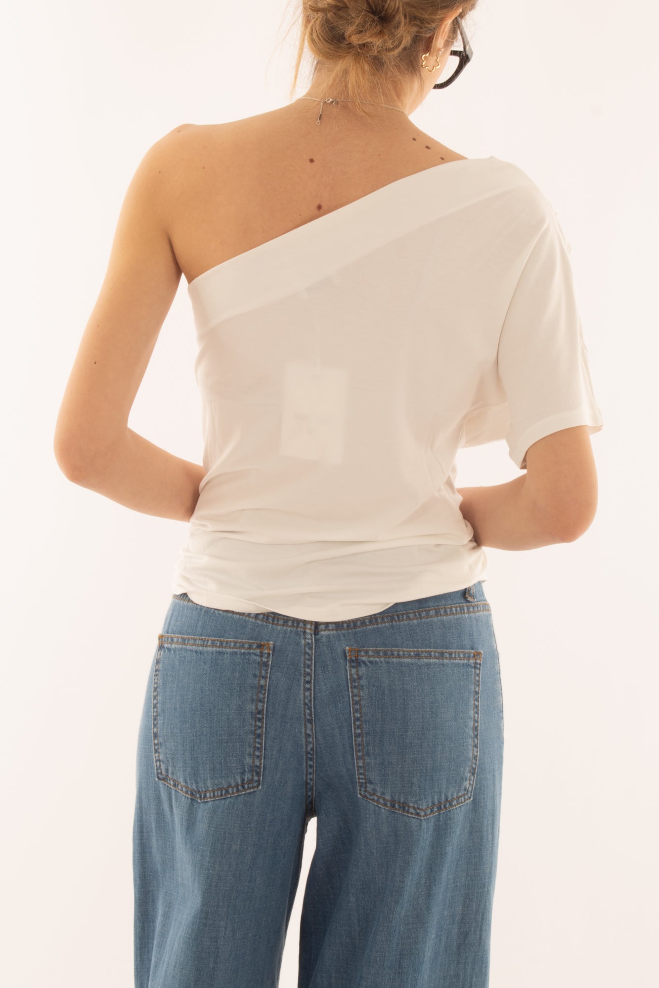 Maglia monospalla da Donna Susy mix - Bianco