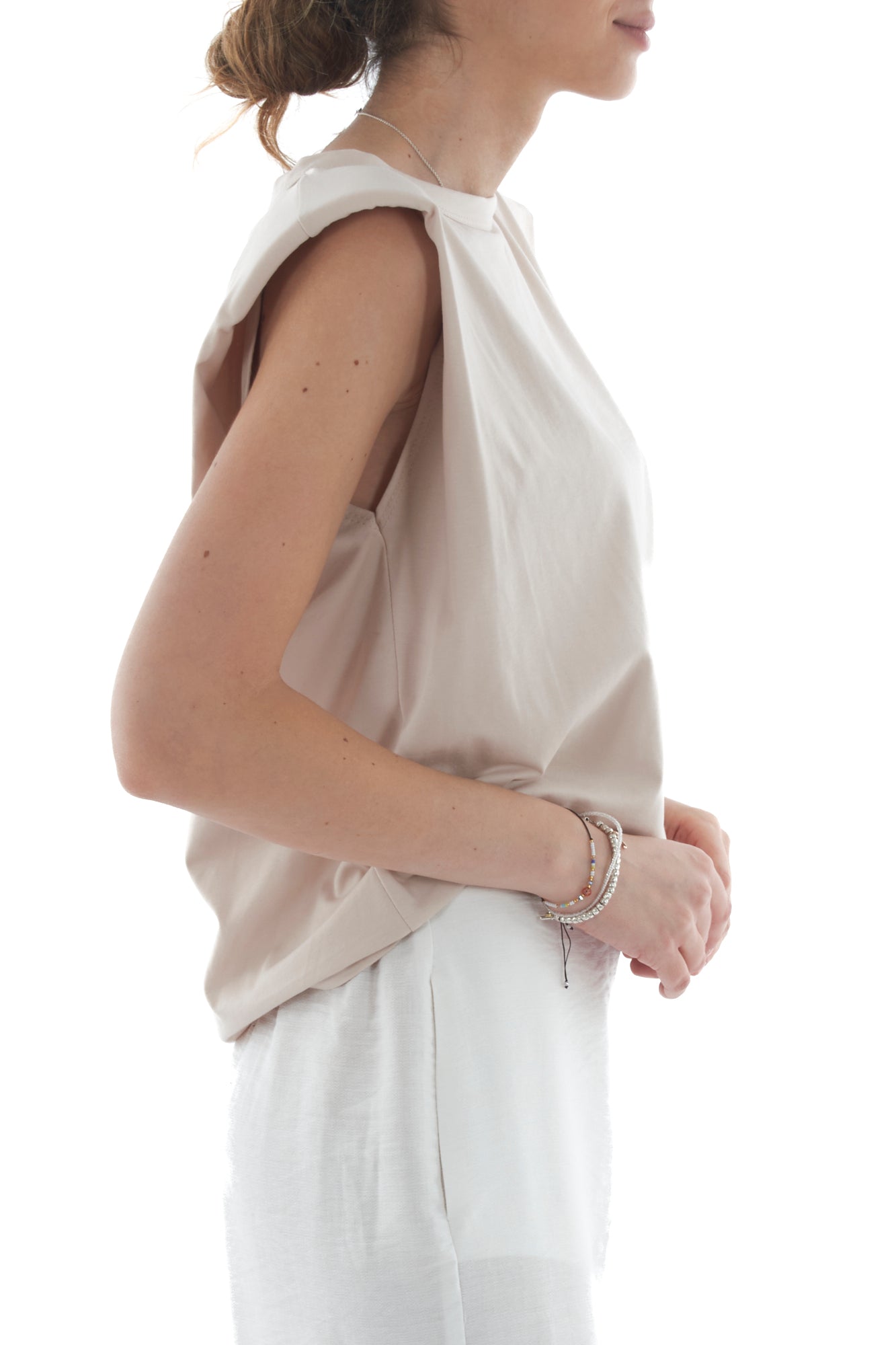 T-shirt con spalline da Donna Susy mix - Beige