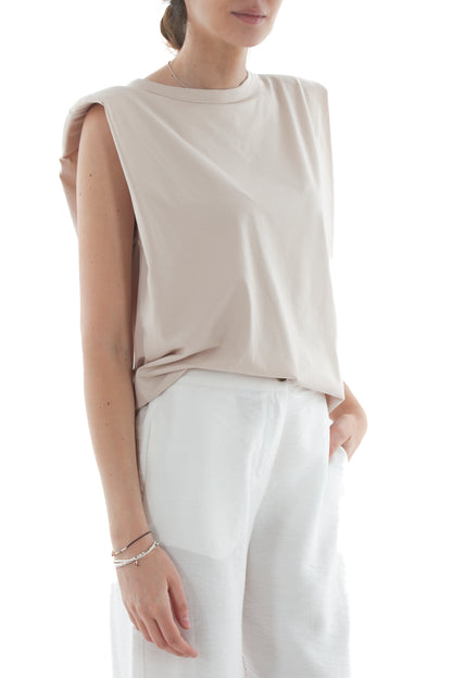 T-shirt con spalline da Donna Susy mix - Beige