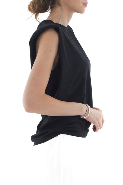 T-shirt con spalline da Donna Susy mix Nero