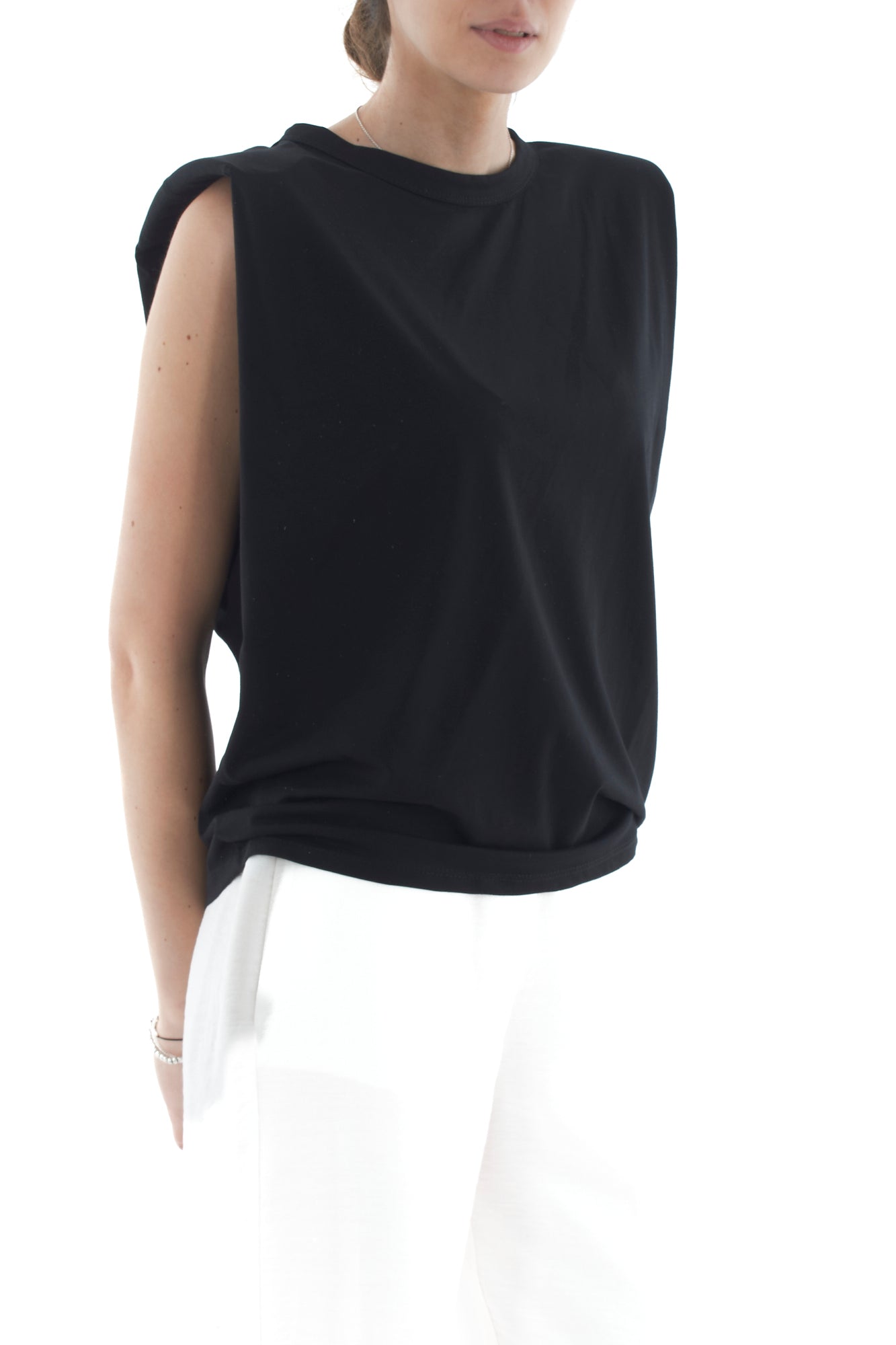 T-shirt con spalline da Donna Susy mix Nero