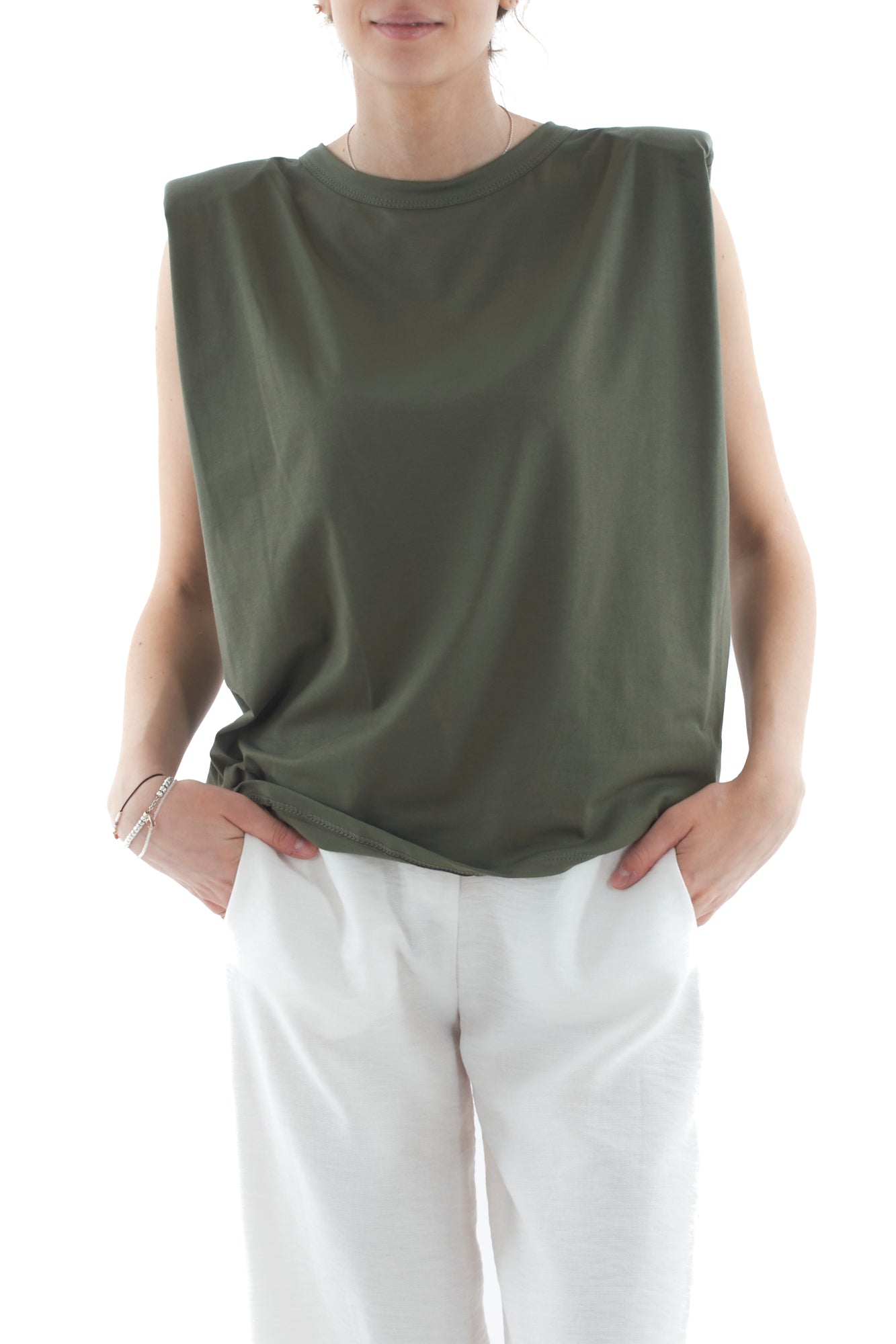 SUSY MIX T-shirt con spalline da Donna Susy mix - Verde Verde