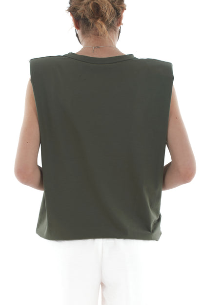 SUSY MIX T-shirt con spalline da Donna Susy mix - Verde Verde