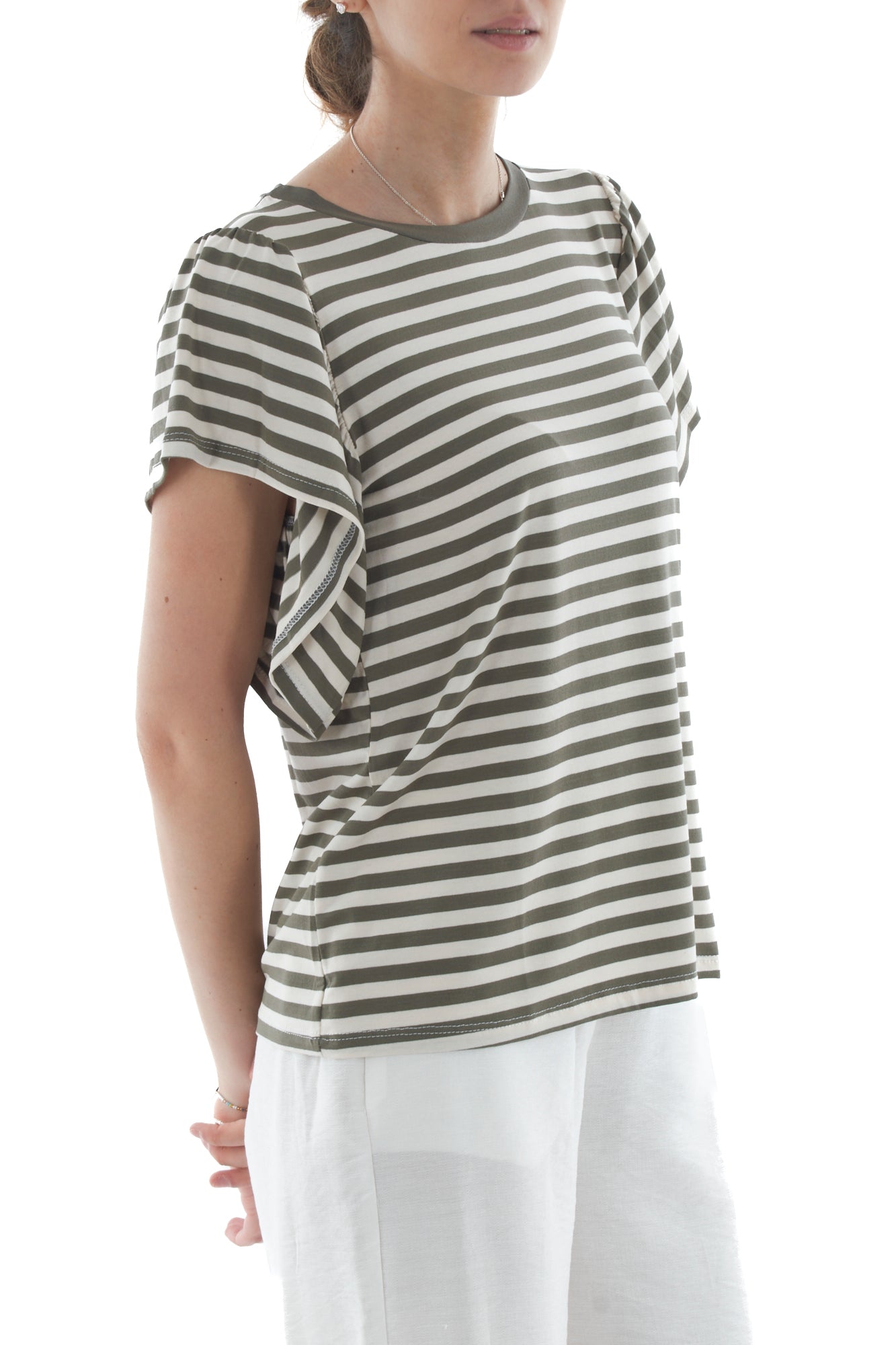 Maglia rigata da donna Susy mix - Verde