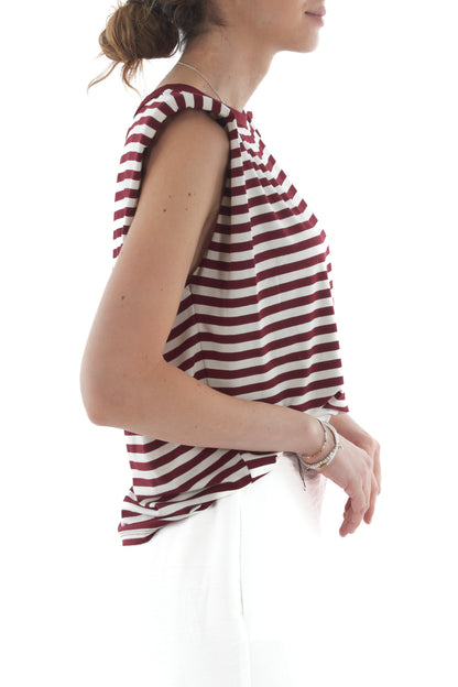 T-shirt rigata con spalline da Donna Susy mix - India