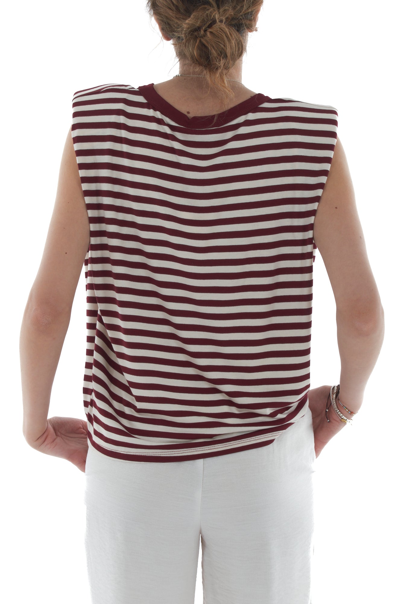 T-shirt rigata con spalline da Donna Susy mix - India