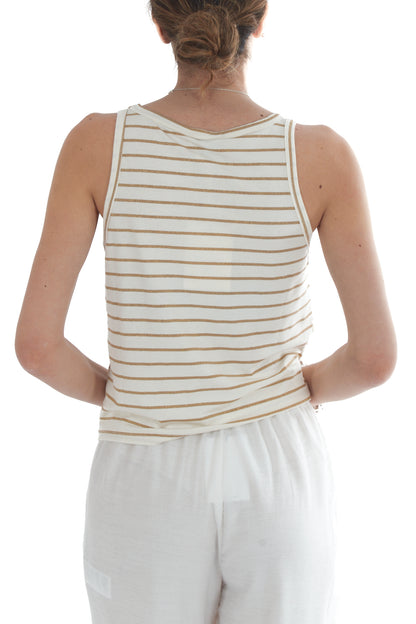 Canottiera rigata da Donna Susy mix - Oro
