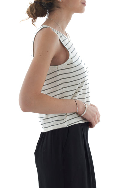 Canottiera rigata da Donna Susy mix - Verde