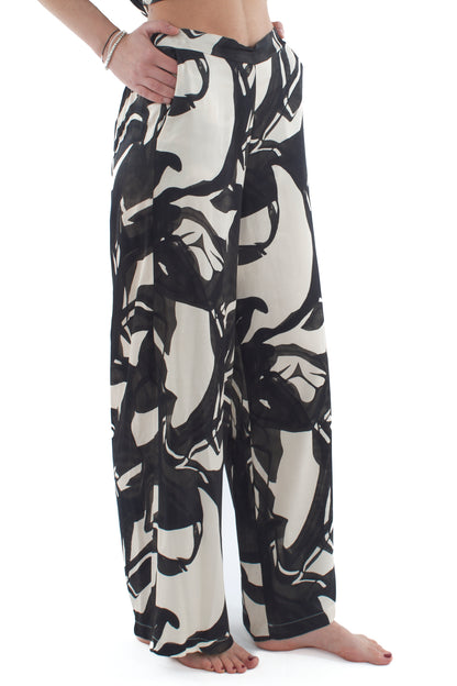 Pantalone a palazzo da Donna Susy mix - Nero