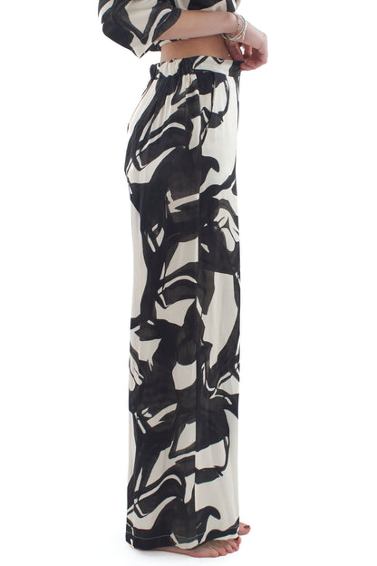 Pantalone a palazzo da Donna Susy mix - Nero