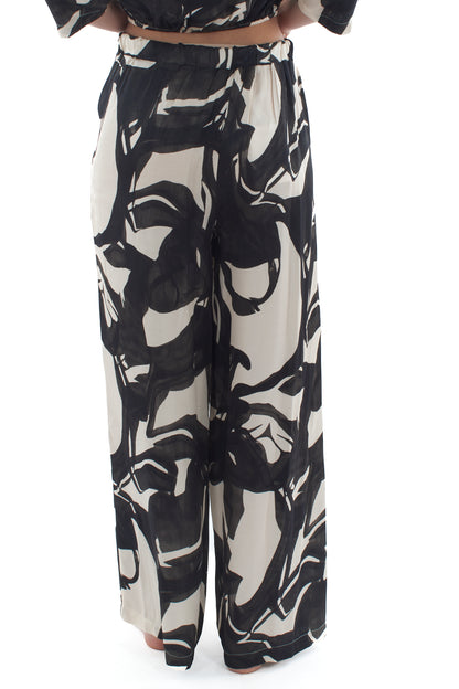 Pantalone a palazzo da Donna Susy mix - Nero