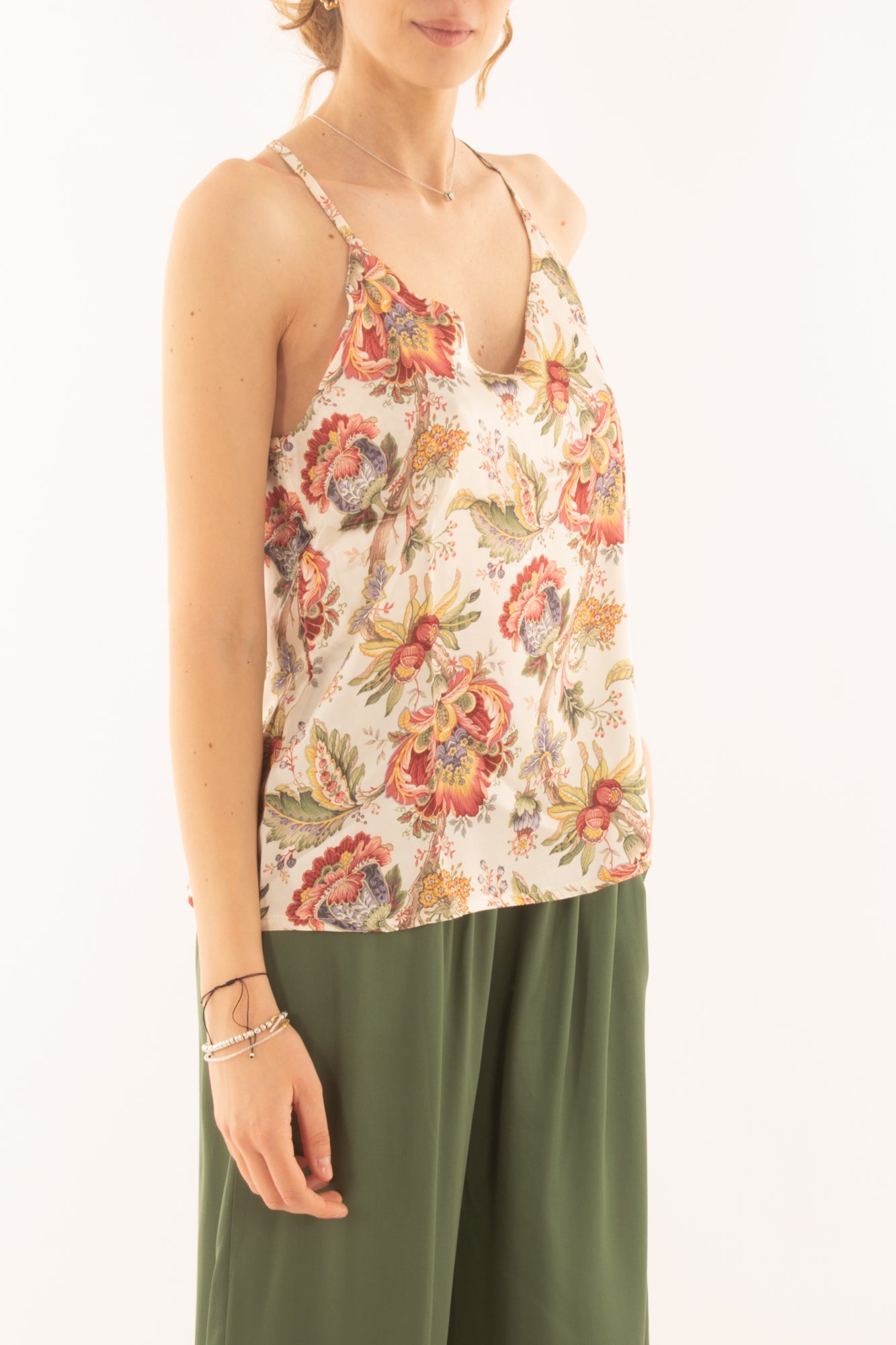 Canottiera all'americana da Donna Susy mix - Rosso india