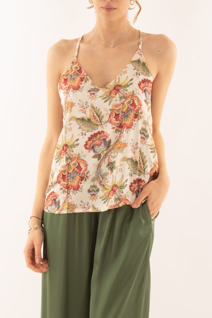 Canottiera all'americana da Donna Susy mix - Rosso india