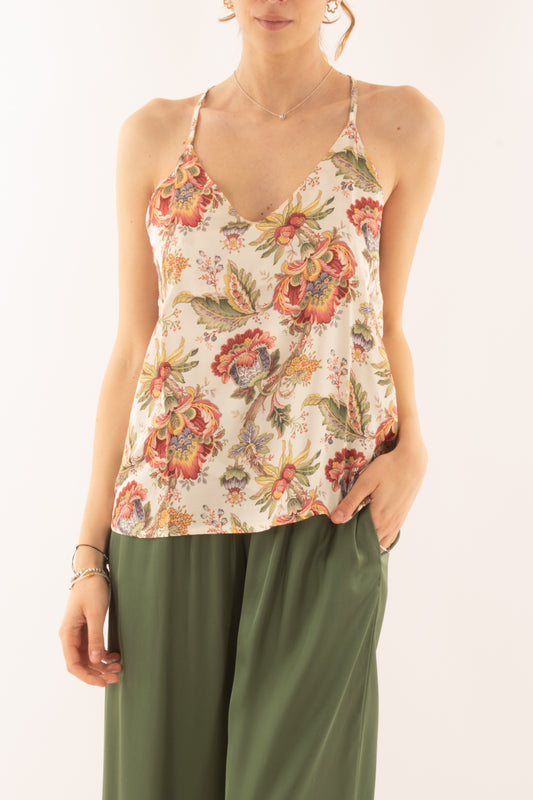 Canottiera all'americana da Donna Susy mix - Rosso india