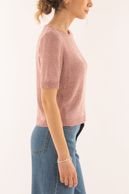 Maglia di filo con filo lurex da Donna Susy mix - Rosa
