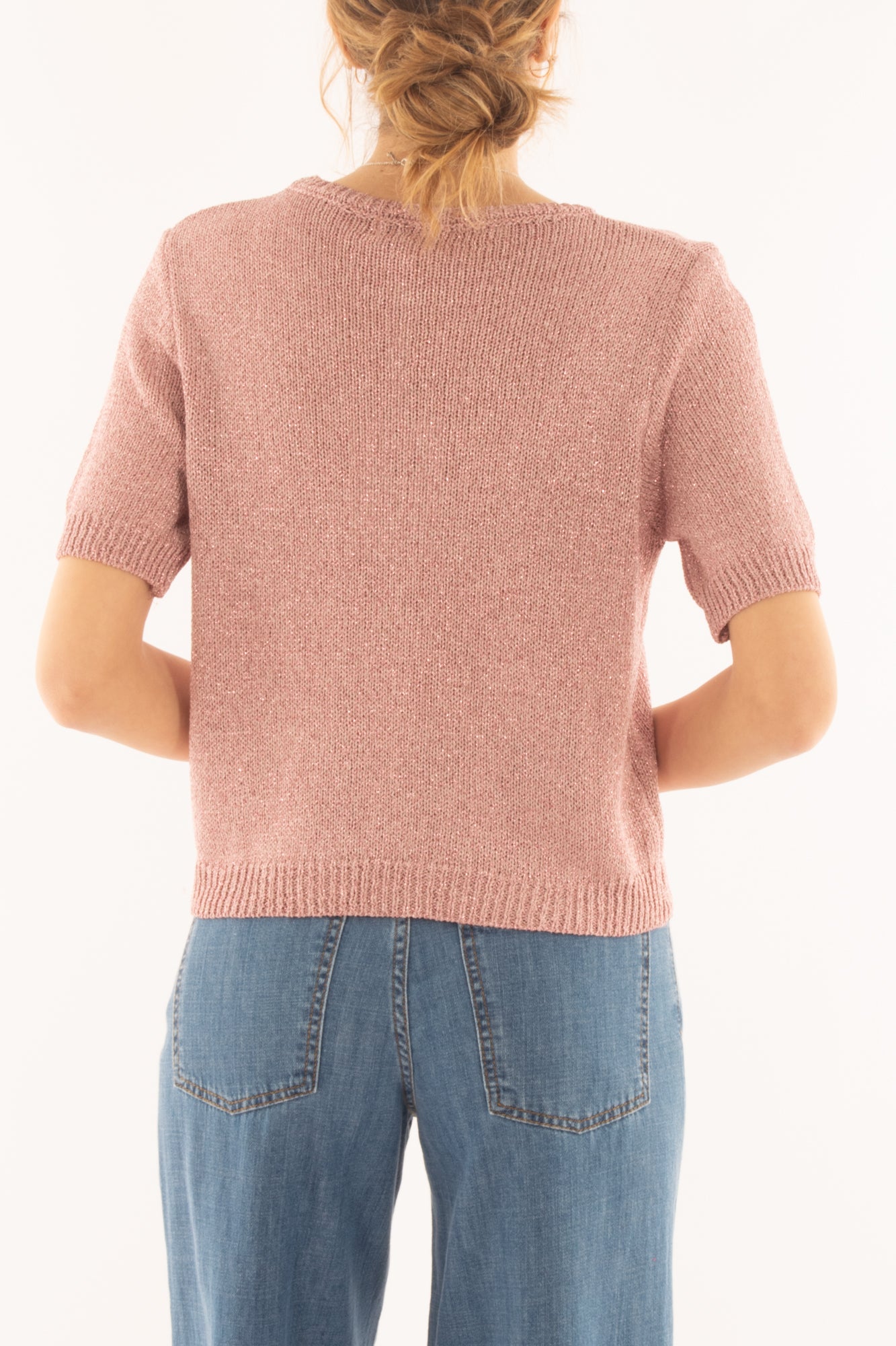 Maglia di filo con filo lurex da Donna Susy mix - Rosa