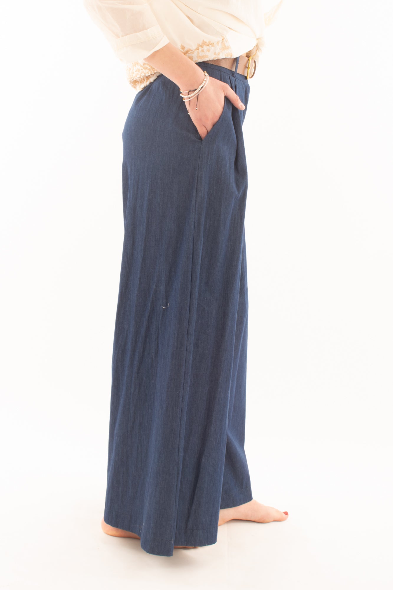 SUSY MIX Pantalone a palazzo in tel da Donna Susy mix - Blu Blu