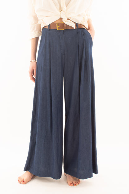 SUSY MIX Pantalone a palazzo in tel da Donna Susy mix - Blu Blu