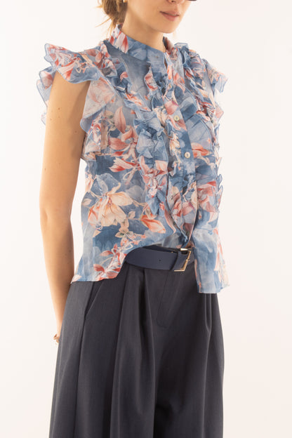 Camicia floreale con rouge da Donna Susy mix - Jeans