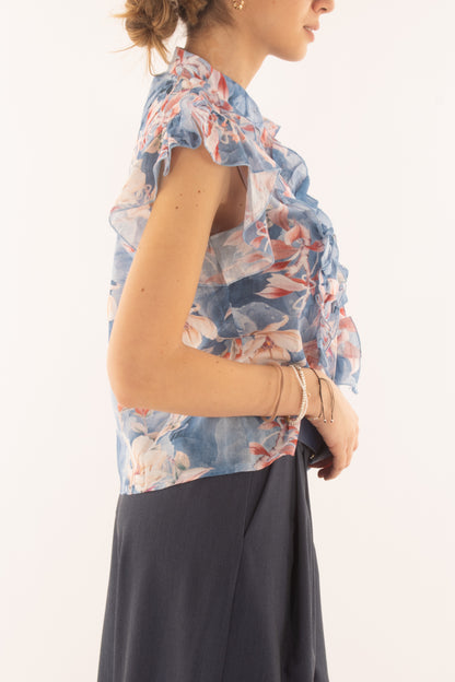 Camicia floreale con rouge da Donna Susy mix - Jeans