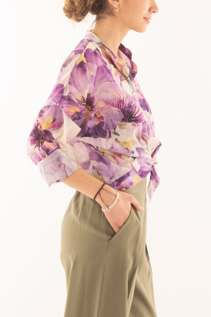 Camicia fiorata da Donna Susy mix - Lilla