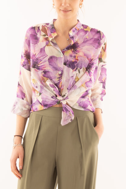 Camicia fiorata da Donna Susy mix - Lilla
