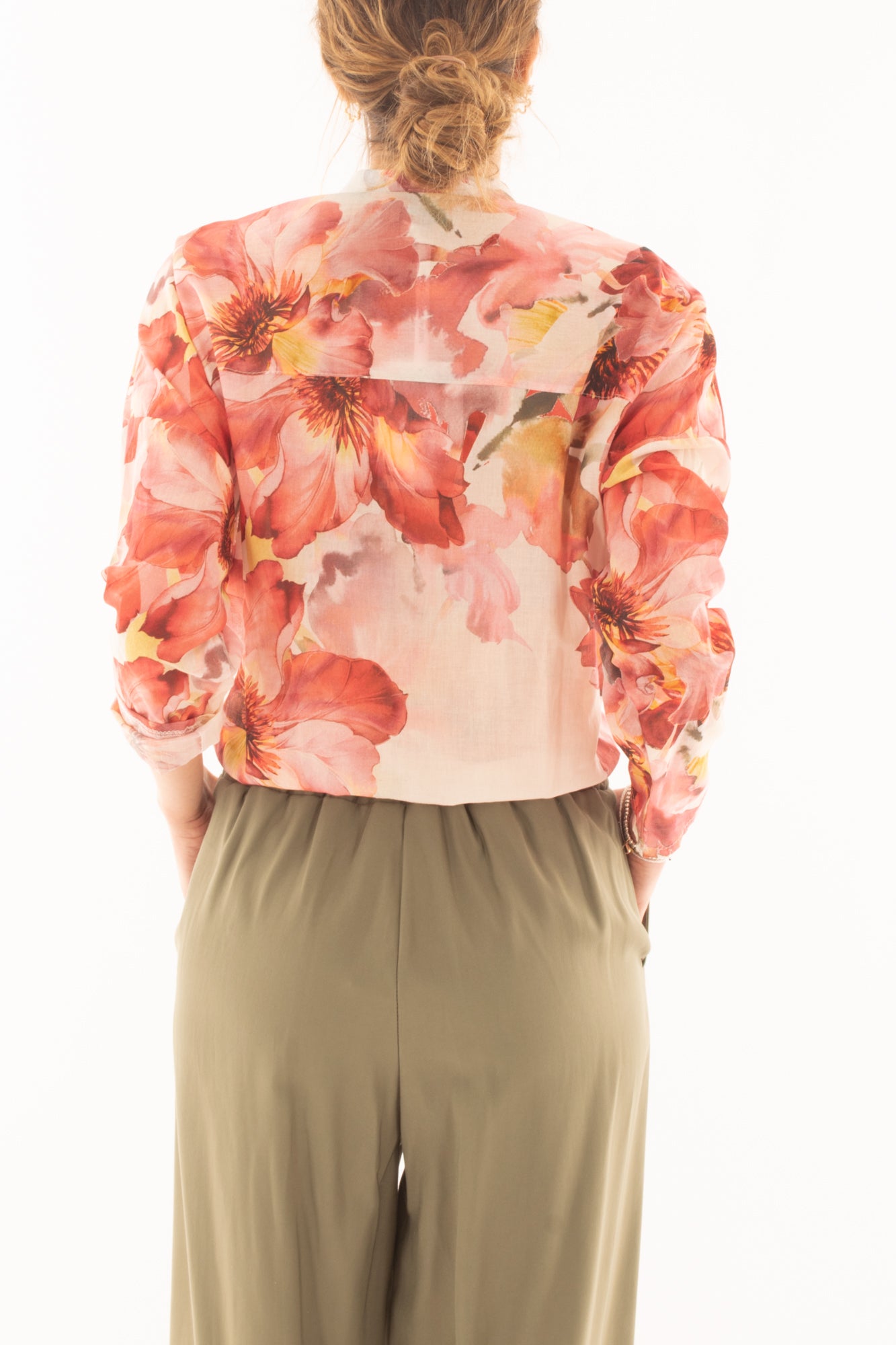 Camicia fiorata da Donna Susy mix - Rosso