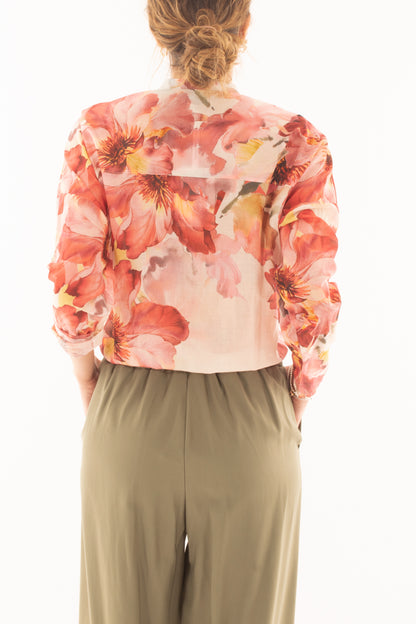 Camicia fiorata da Donna Susy mix - Rosso