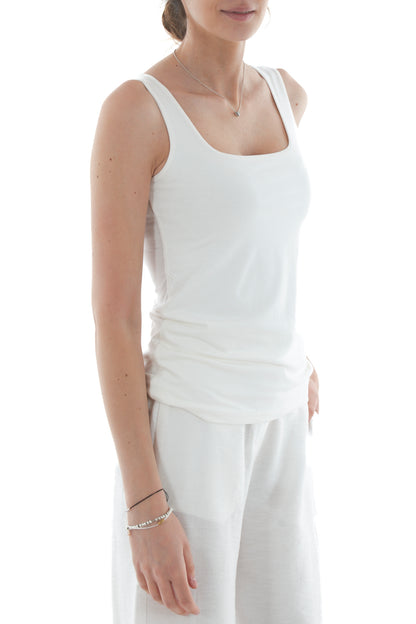 canottiera scollo quadro da Donna Susy mix - latte