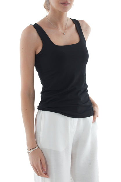 canottiera scollo quadro da Donna Susy mix - Blu