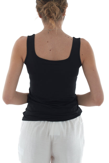 canottiera scollo quadro da Donna Susy mix - Blu