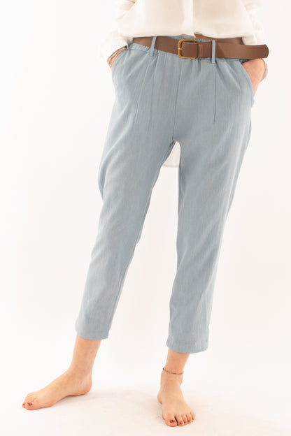 SUSY MIX Pantalone alla caviglia da Donna Susy mix - Blu Celeste