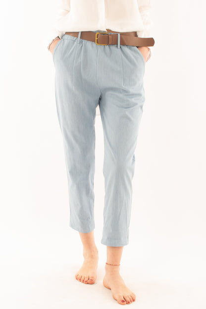 SUSY MIX Pantalone alla caviglia da Donna Susy mix - Blu Celeste