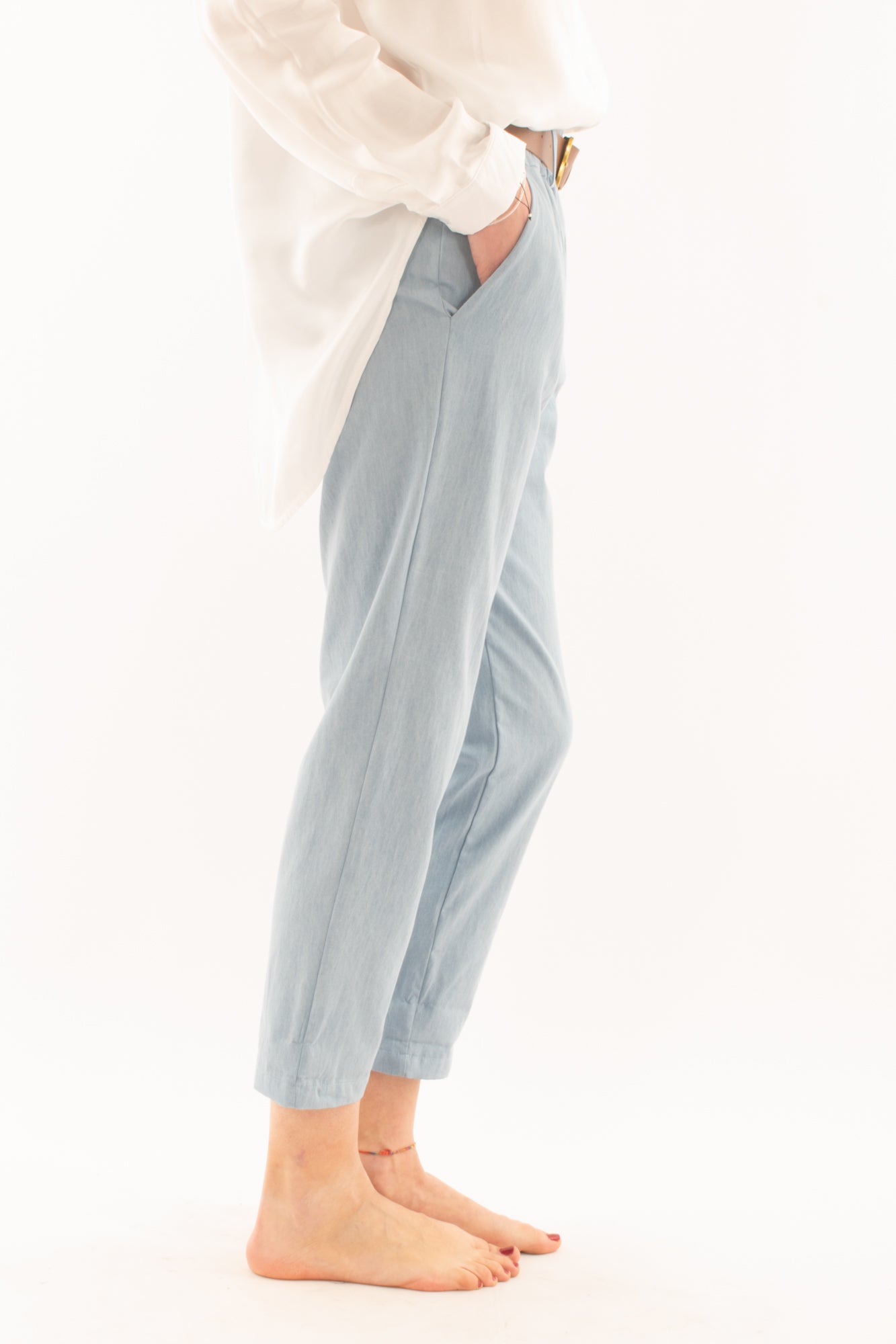 SUSY MIX Pantalone alla caviglia da Donna Susy mix - Blu Celeste