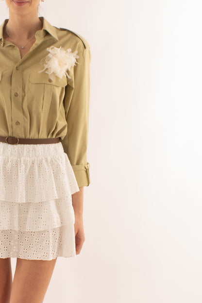Abito con pizzo san gallo da Donna Susy mix - Verde