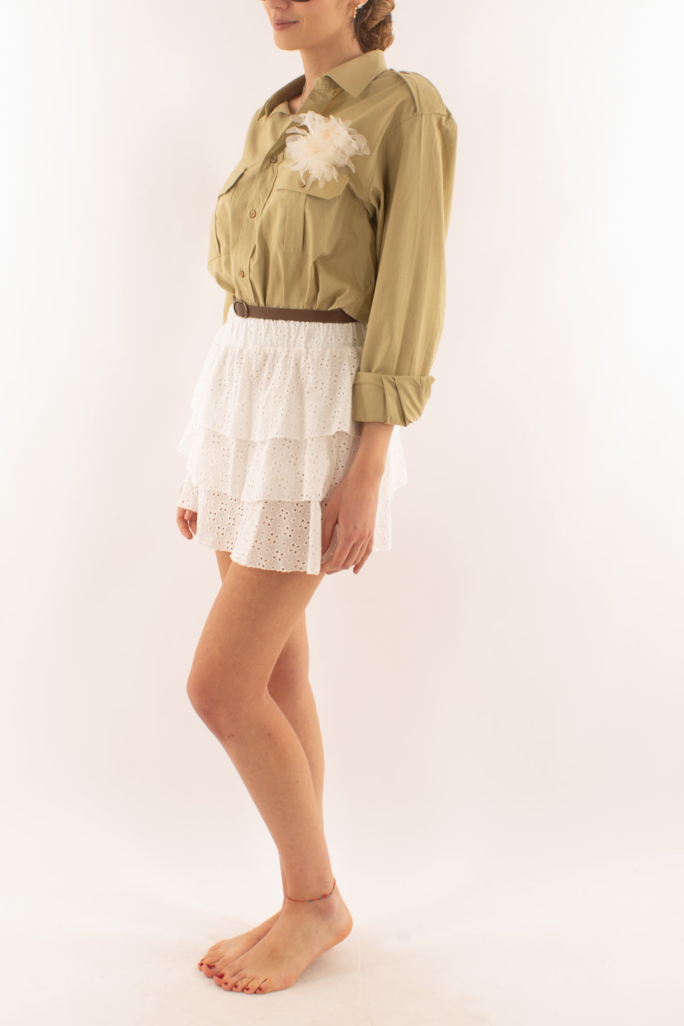 Abito con pizzo san gallo da Donna Susy mix - Verde