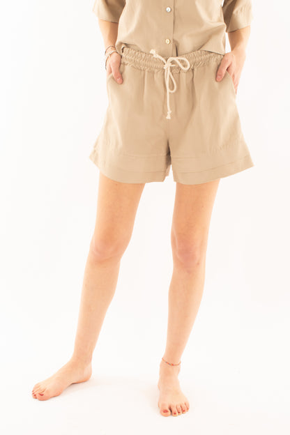 Short con elastico da Donna Susy mix - Beige