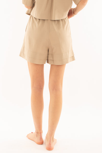 Short con elastico da Donna Susy mix - Beige