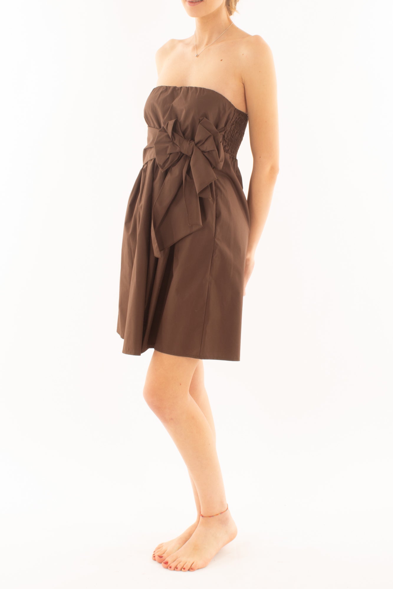 Abito a fascia con fiocco da Donna Susy mix - Moro