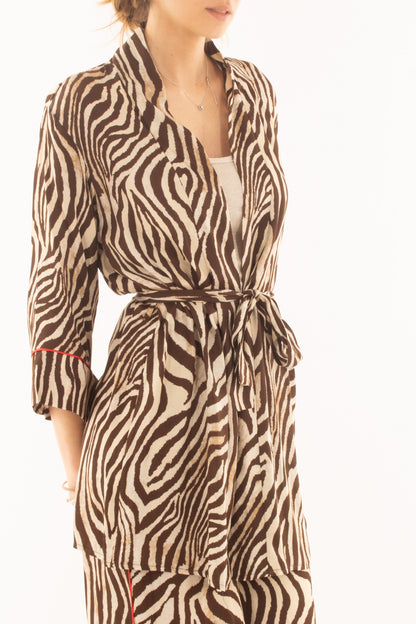 Kimono leopardato da Donna Susy mix - Moro