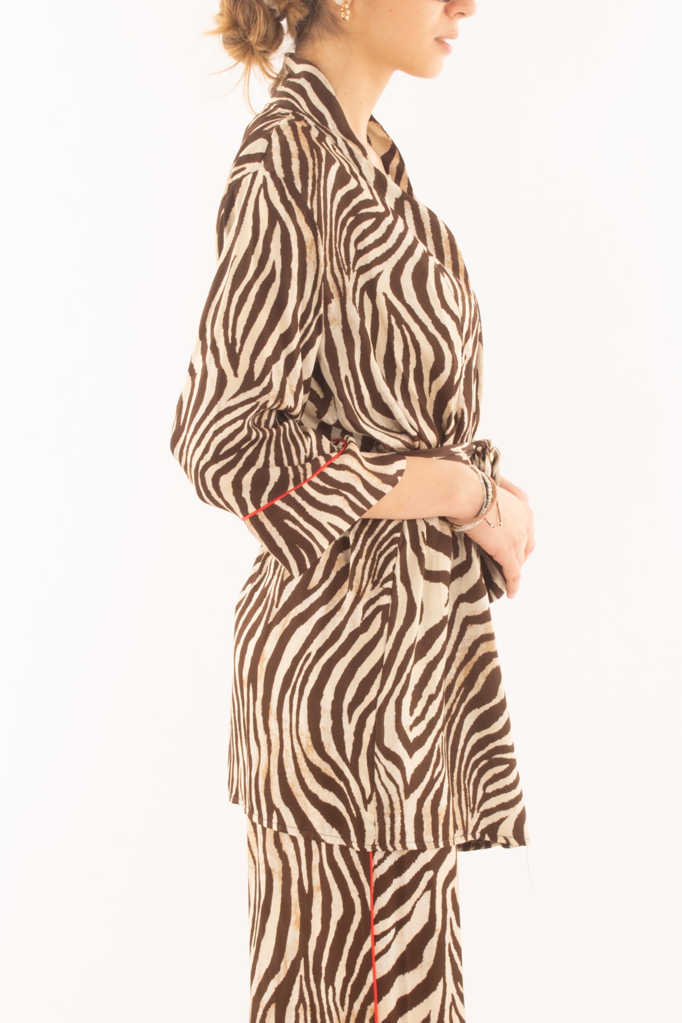 Kimono leopardato da Donna Susy mix - Moro