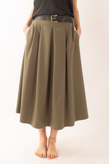 Gonna lunga a ruota da Donna Susy mix - Verde