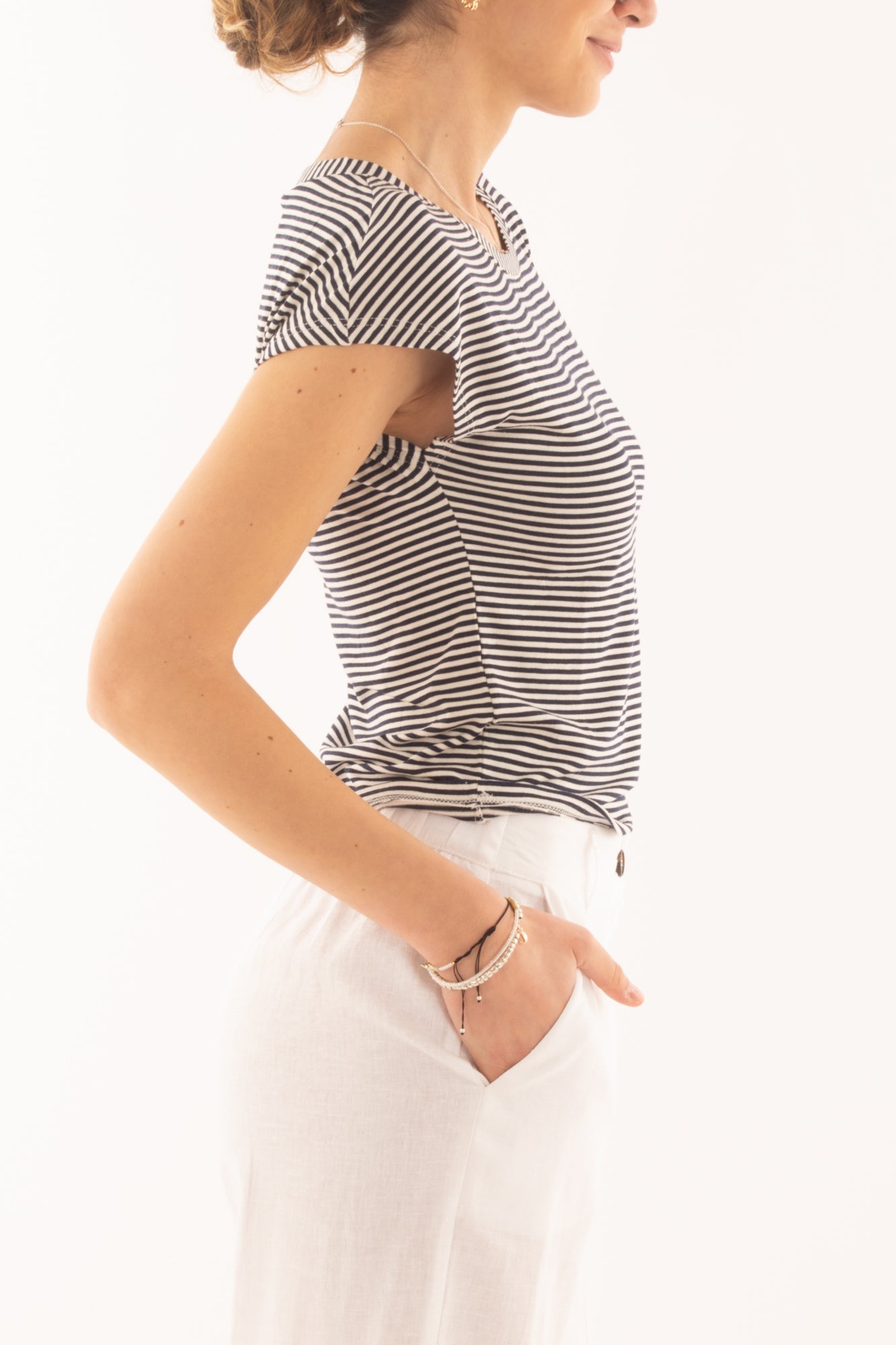 T-shirt mille righe da Donna Susy mix - Blu