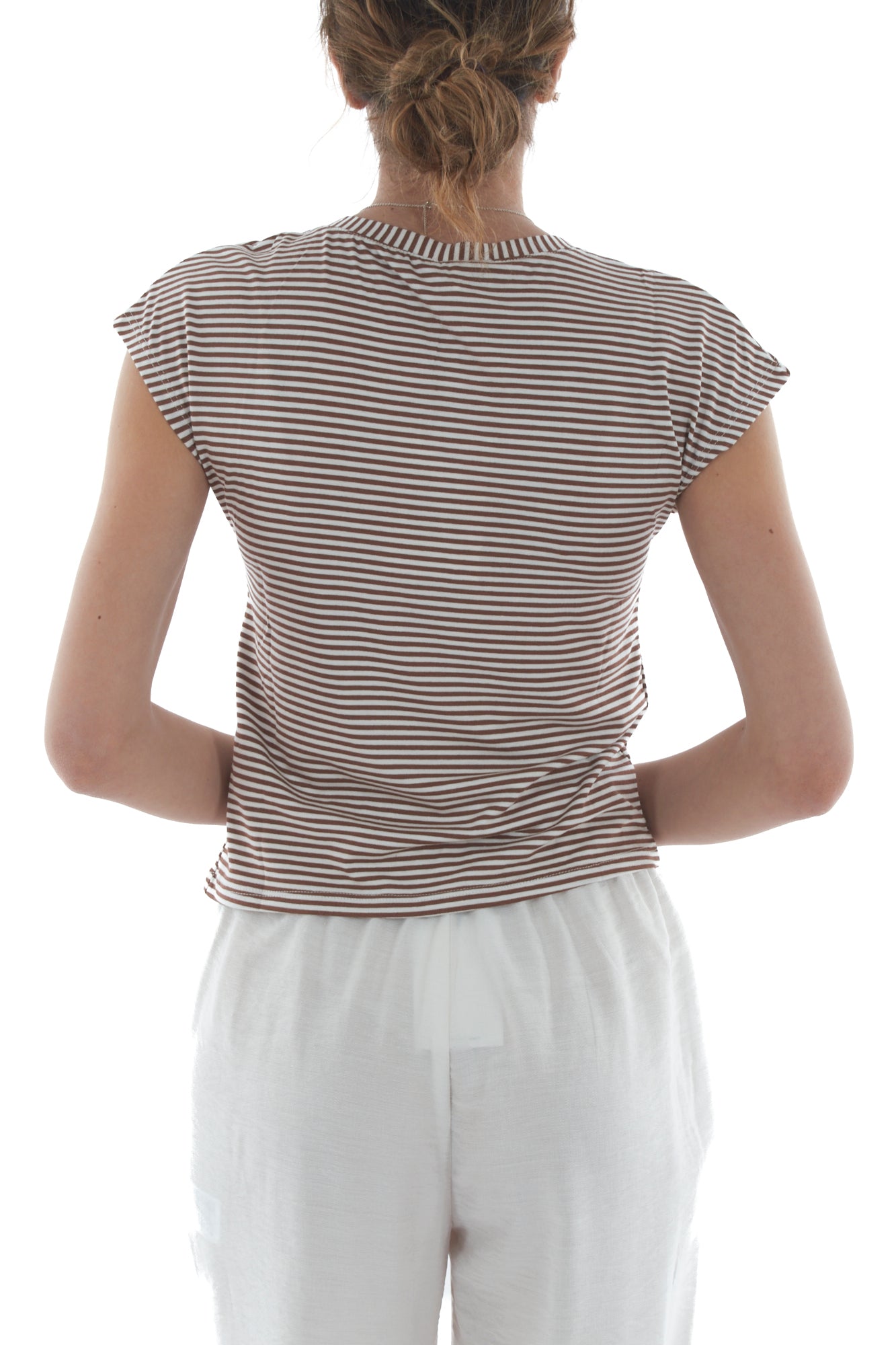 T-shirt mille righe da Donna Susy mix - Nero