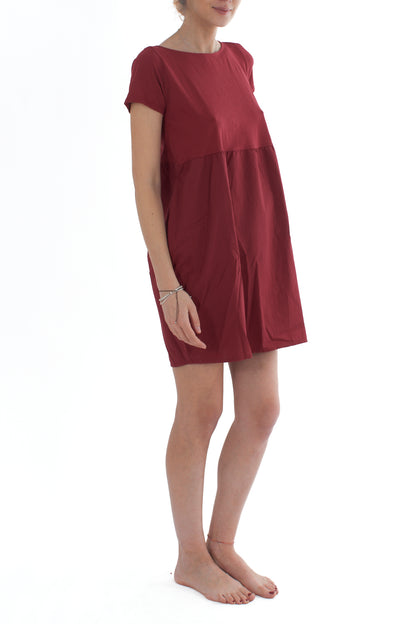 Abito bitessuto da Donna Susy mix - Rosso india