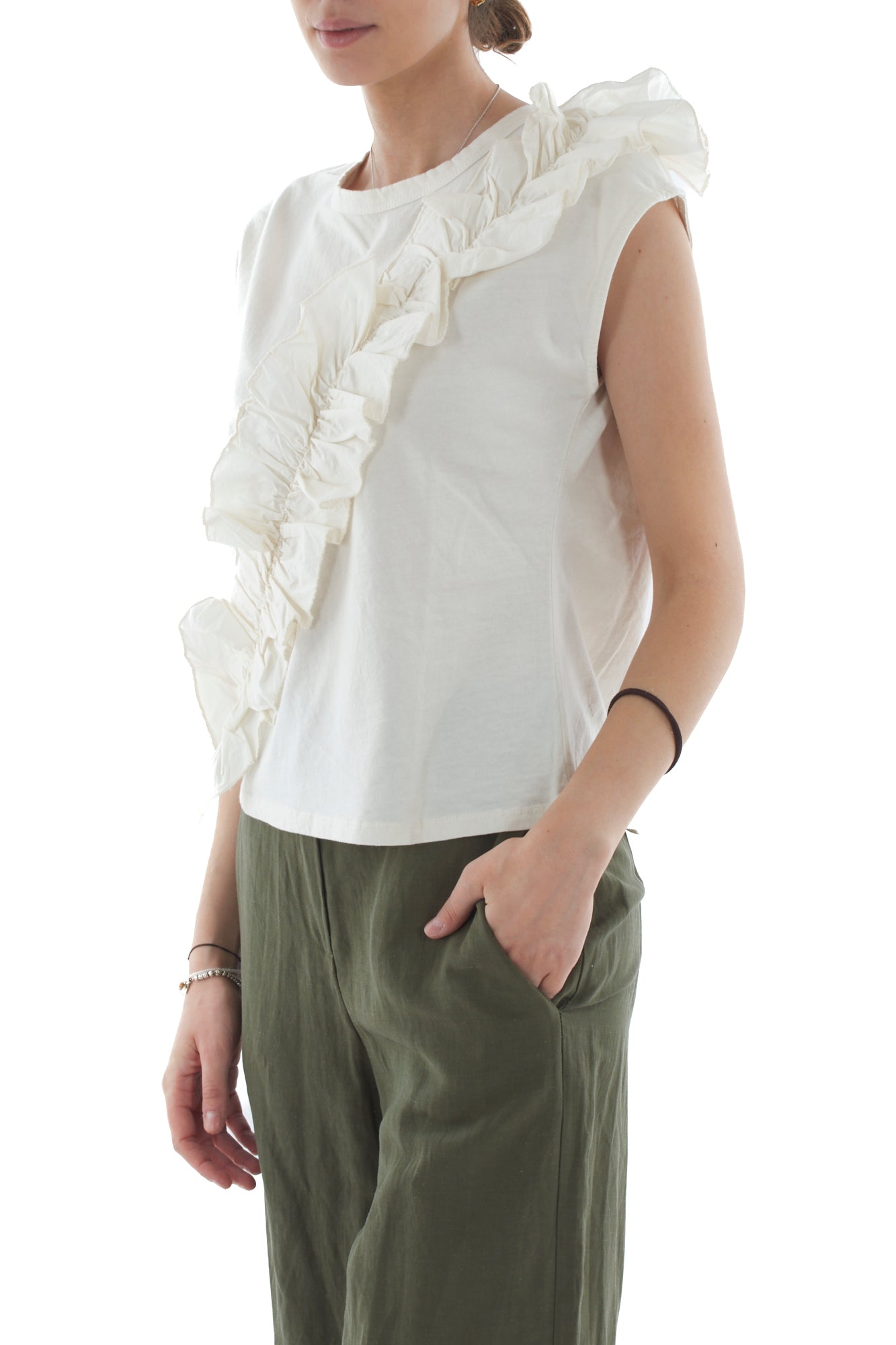 T-shirt con rouge di sbiego da Donna Susy mix - Antique